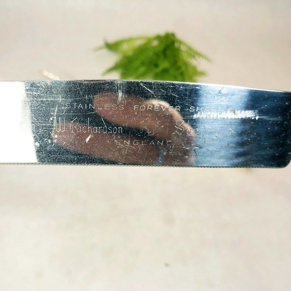 Vintage Richardson Sheffield Carving Set Butterscotch Bakelite Stainless Knife - Picture 8 of 10